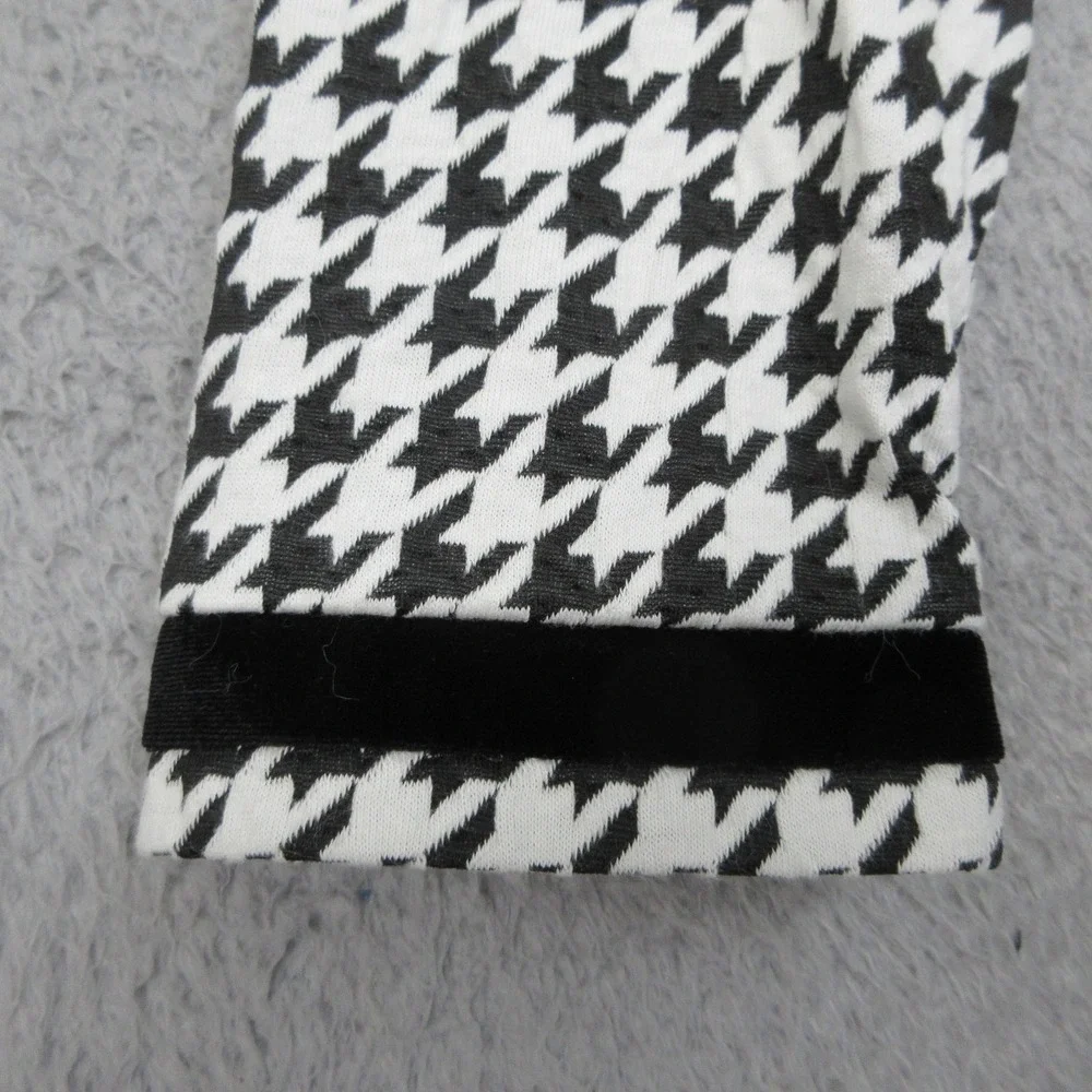 Rare Editions Houndstooth Coat Girls 12 Black White Velvet Bow Winter Dressy